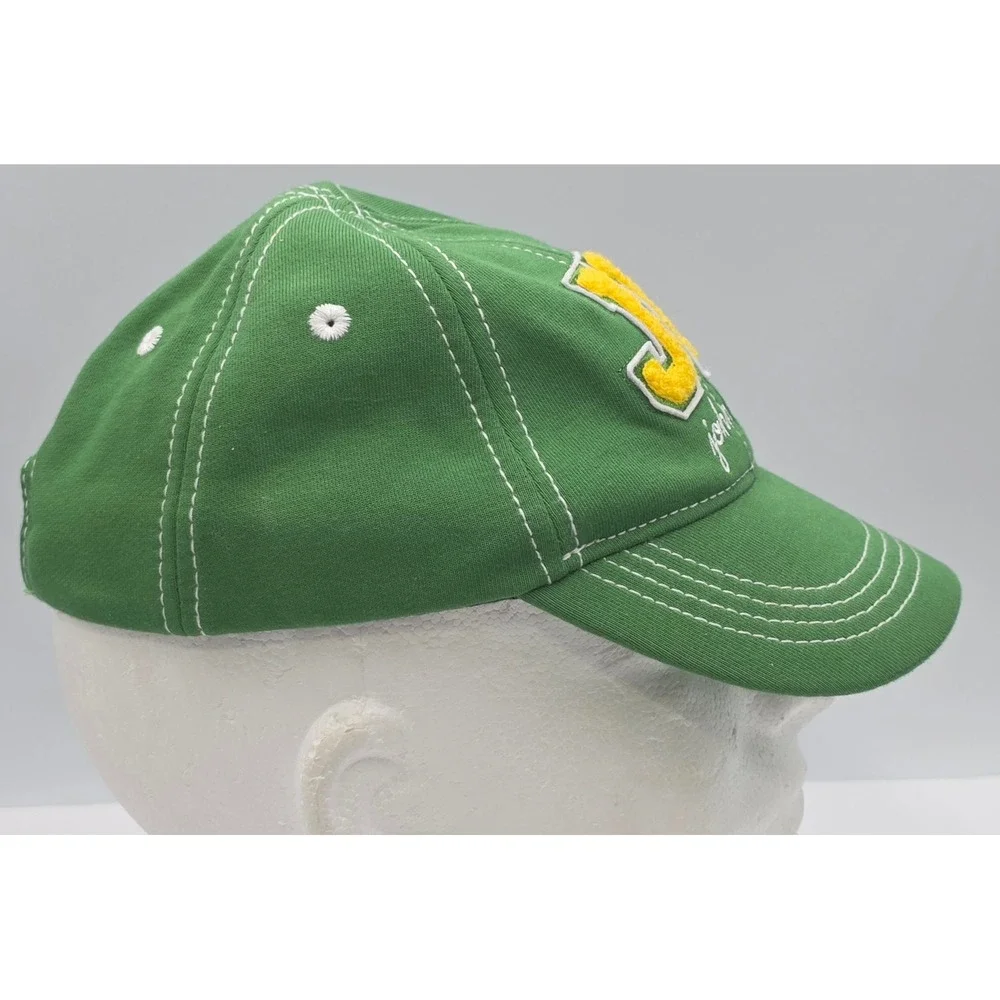 John Deere Baseball Cap Toddler OS Green Chenille Patch Elastic Back Hat